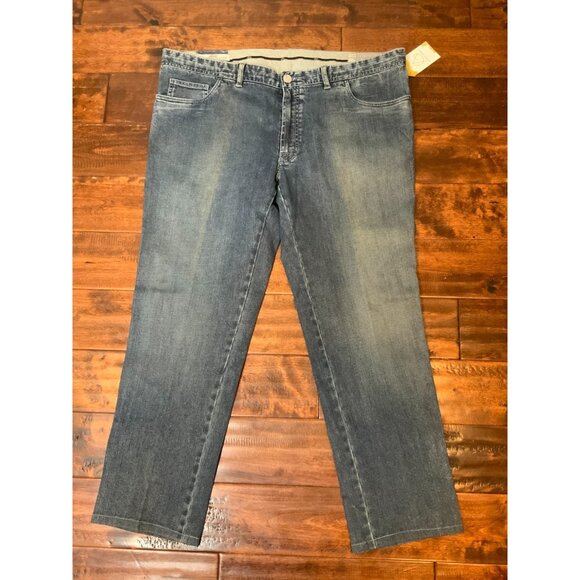 Brioni Blue Dark Wash Denim Silvio Jeans Slim Leg Jeans, Size 42 - Picture 1 of 5